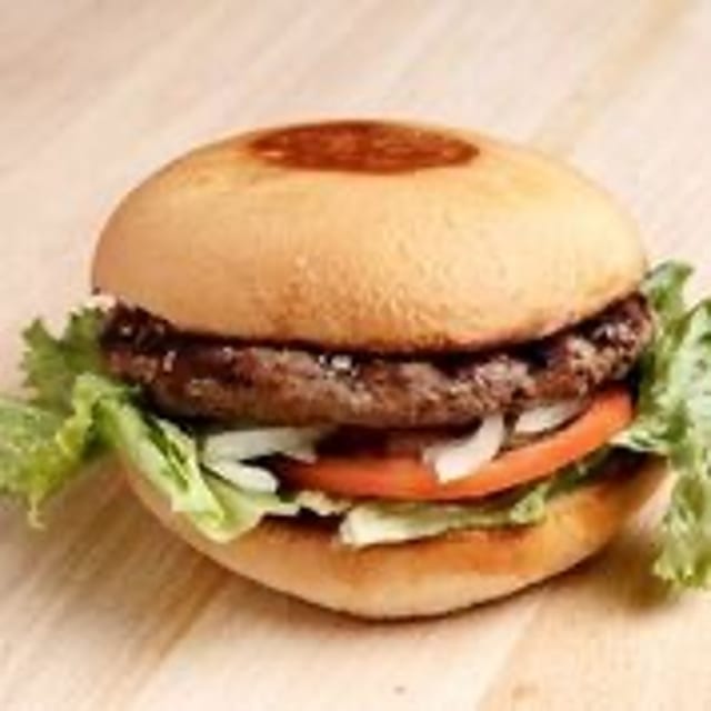 HAMBURGER AND FRIES.